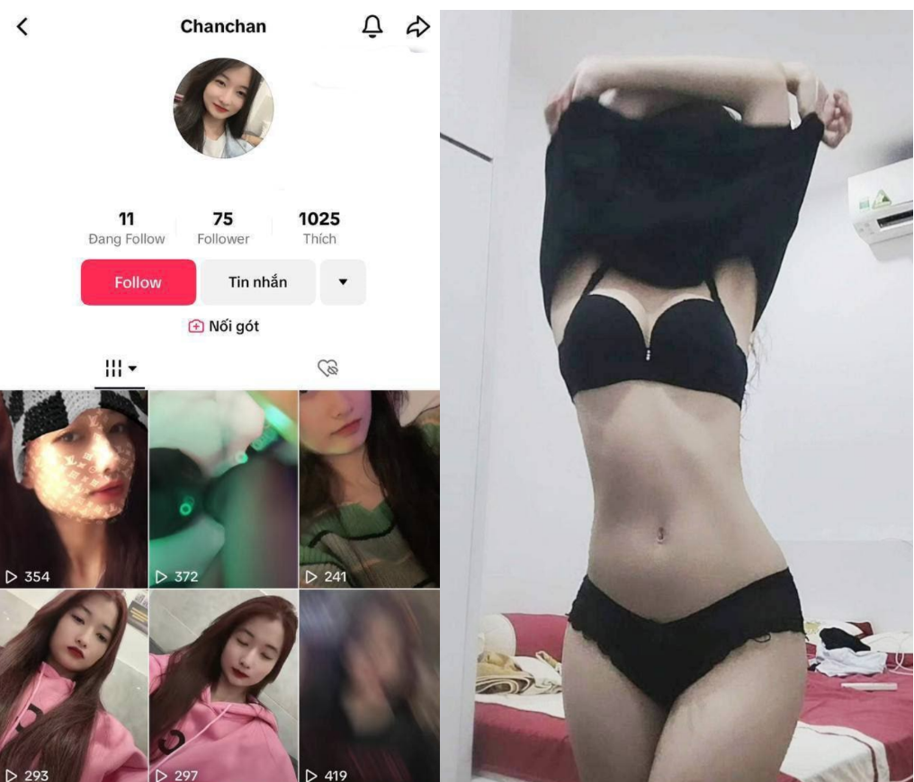 XXX tiktoker Chan Chan và người yêu